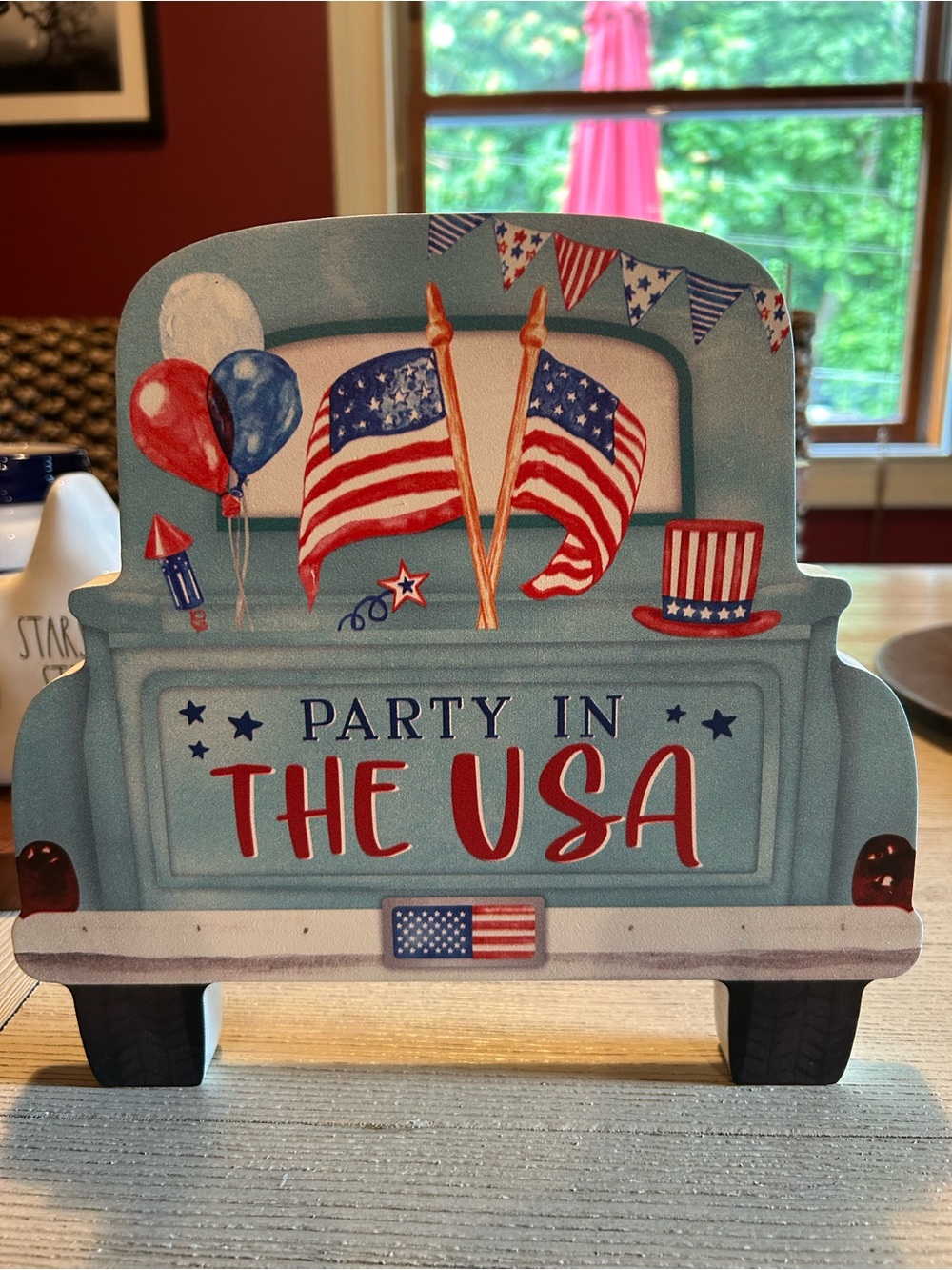Party in the USA Patriotic Tabletop Sign, New